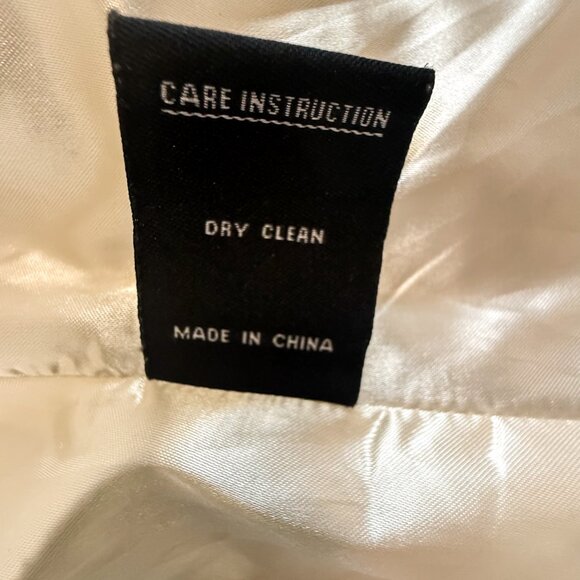 Kensie Herringbone Coat Small Beige Full Zip Ribbed Collar Cozy Chic - Picture 9 of 10